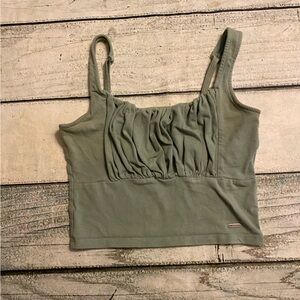 Hollister crop green tank. S